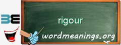 WordMeaning blackboard for rigour